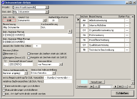 Bildschirmausgabe: Dokumentenart einstellen