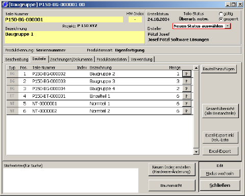Bildschirmausgabe: Baugruppe